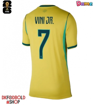 Brasilien Vinicius Junior #7 Hjemmebanetrøje Dame VM 2026 Kort ærmer